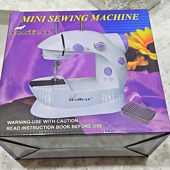 Other - NIB Mini Portable Sewing Machine with Light & Foot Pedal